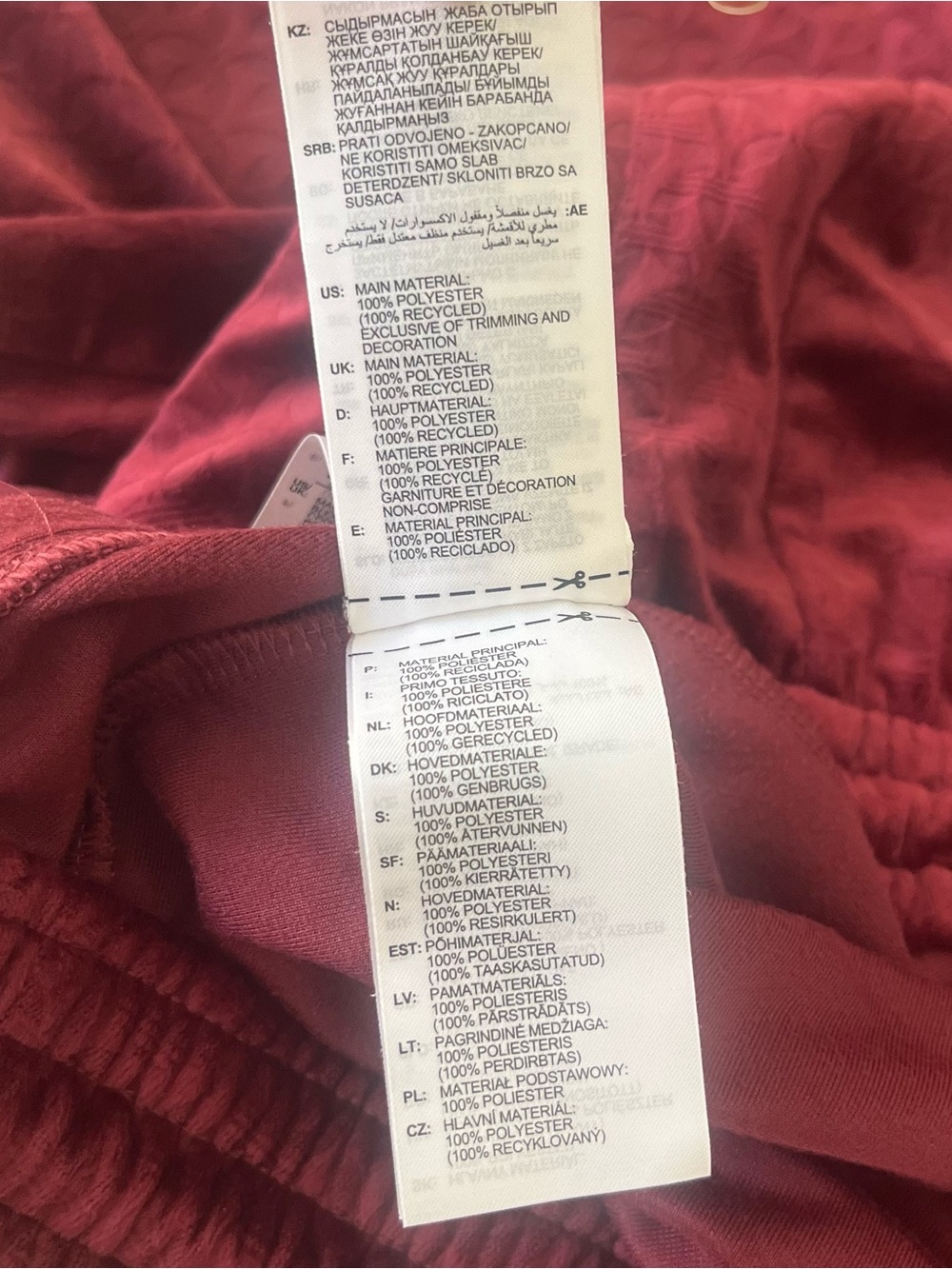 Adidas Originals Velour Track Pants Burgundy Gold IX6735 Mens L Monogram - Picture 10 of 11